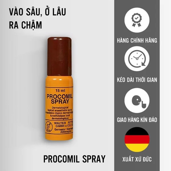 Chai xịt trị xuất tinh sớm Procomil Spray Của Đức