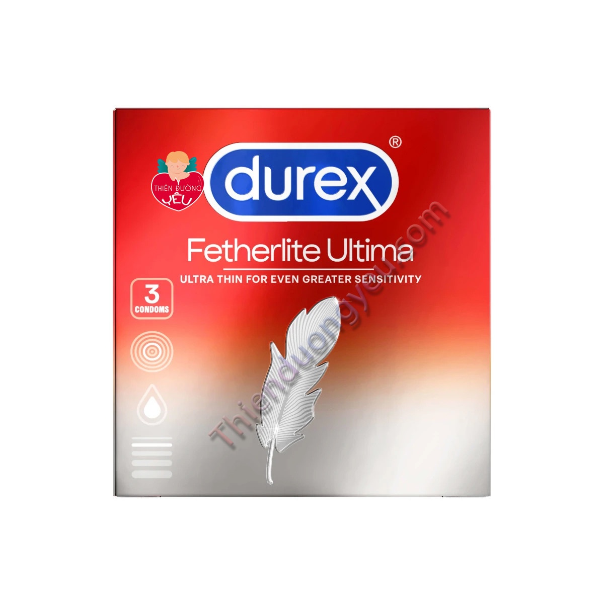 Hộp Bao Cao Su Durex Fetherlite Ultima Siêu Mỏng 3 Cái