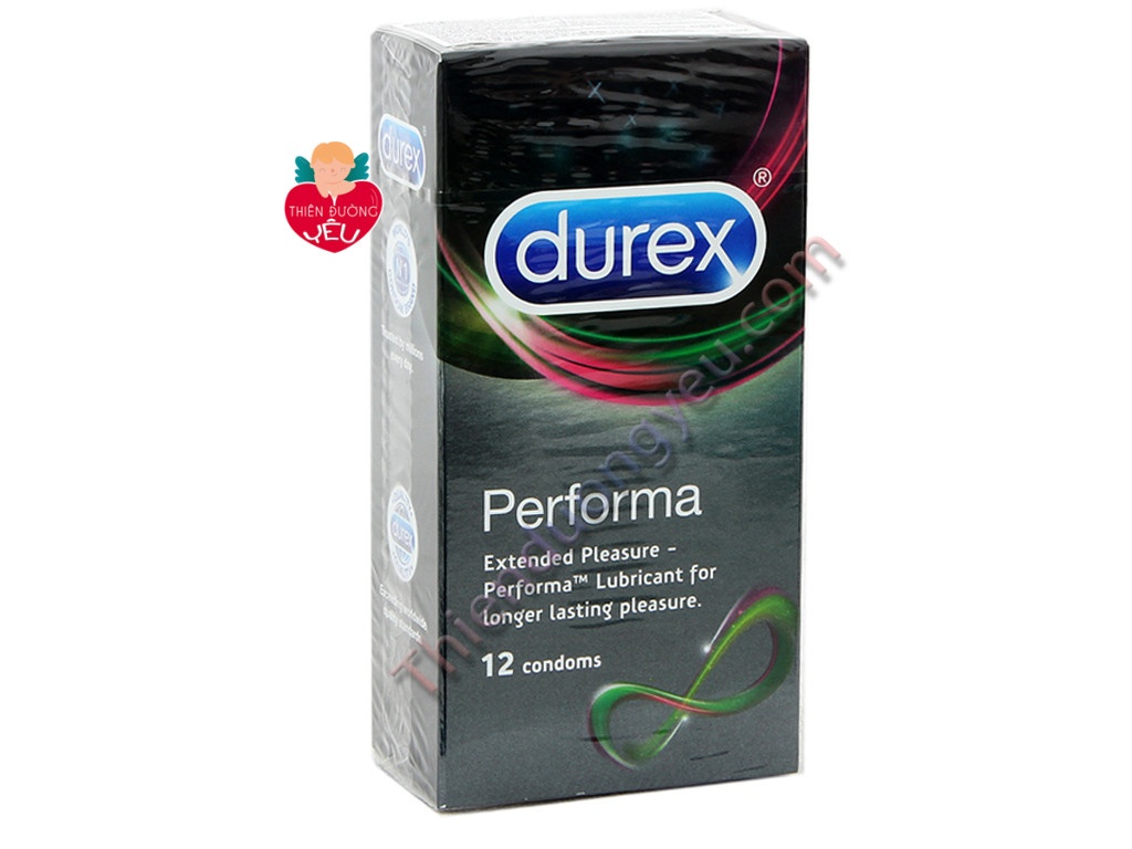 Hộp Bao Cao Su Durex Performa Kéo Dài Hộp Đen 12 Cái